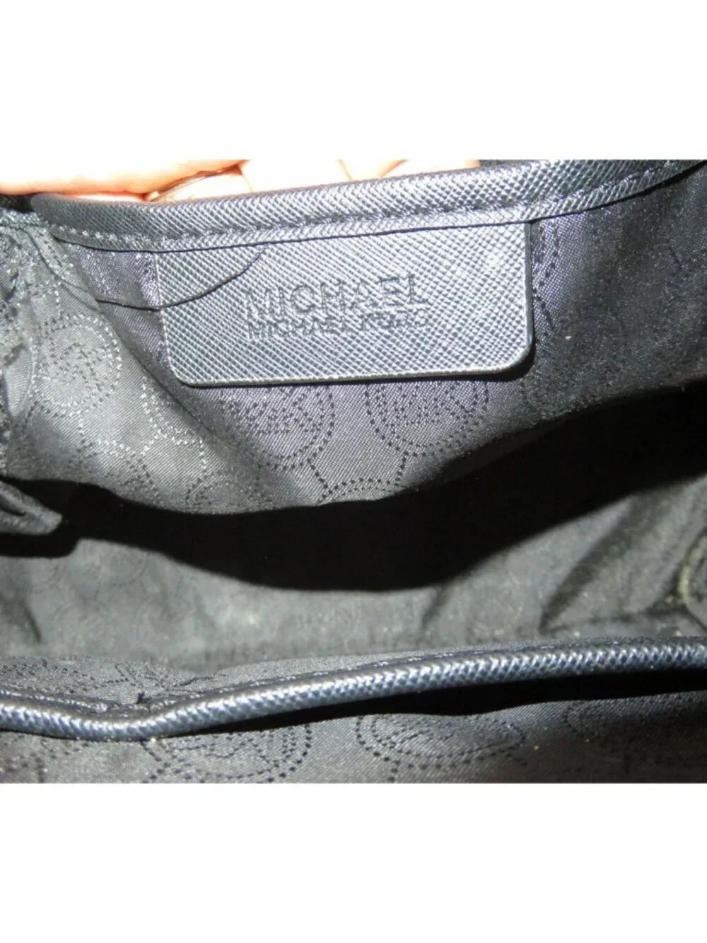 Michael Kors Selma Black & White Python Embossed Leather Tote